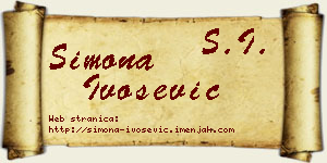 Simona Ivošević vizit kartica